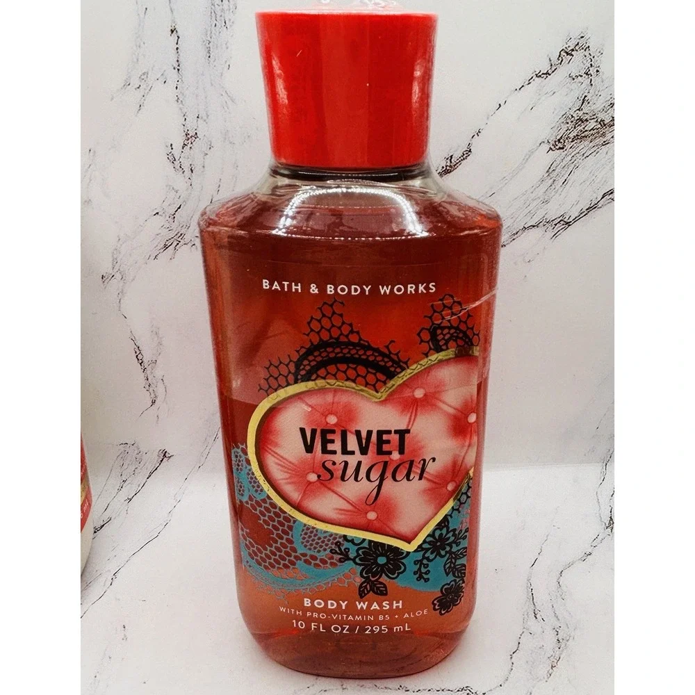 Bath & Body Works Velvet Sugar 3pc Set Fragrance Mist Lotion Body Wash